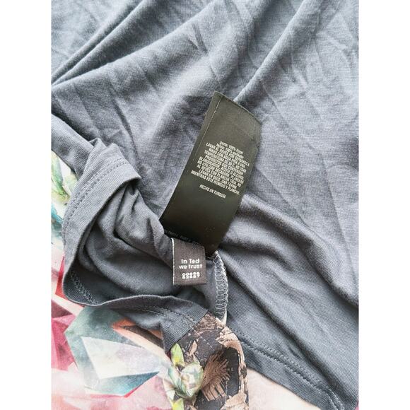 Ted Baker Crystal Kaleidoscope Lion Print Top Size 0 - Picture 6 of 7